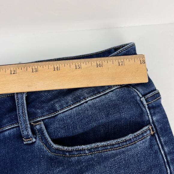 Lovervet By Vervet MID RISE RAW STEP HEM CROP FLARE Women's Jeans LV1147-P 18W - Picture 10 of 14